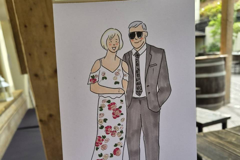 Devon wedding illustrator