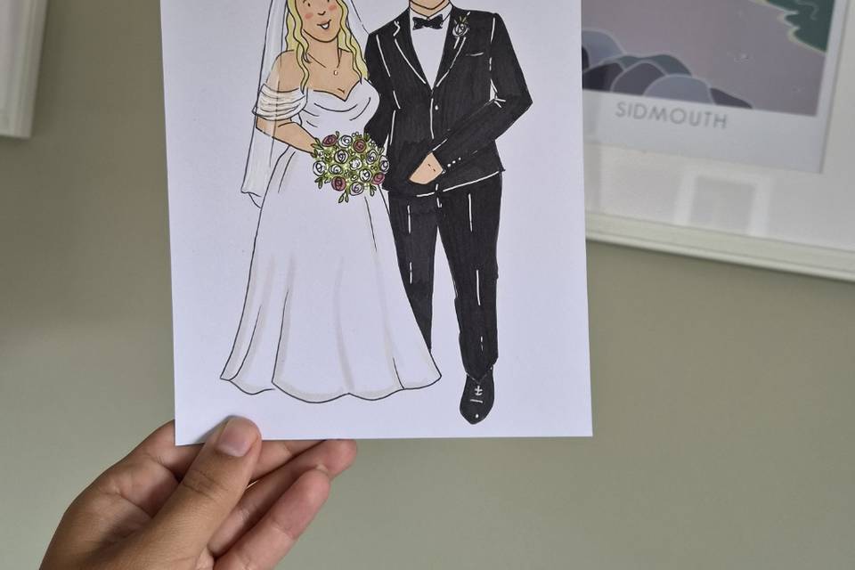 Abelia's Art wedding illustrat
