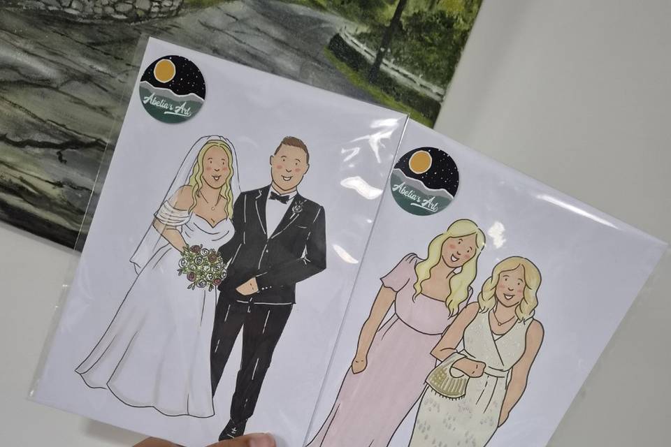 Live wedding illustration