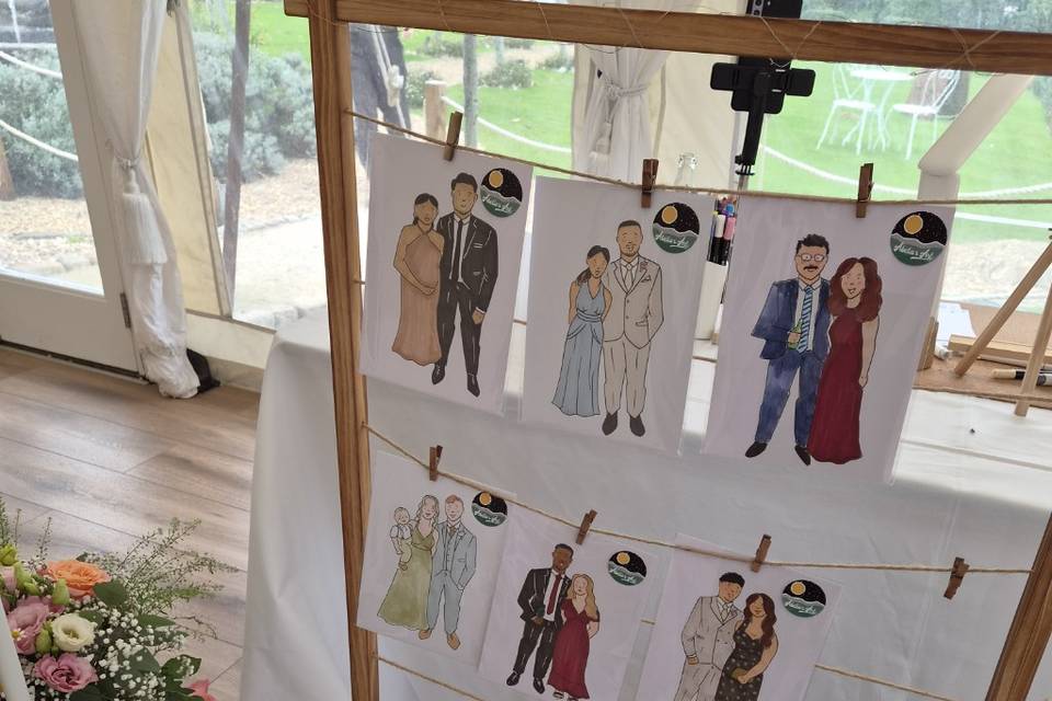 Live wedding illustration