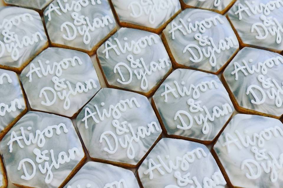 Engagement party biscuits