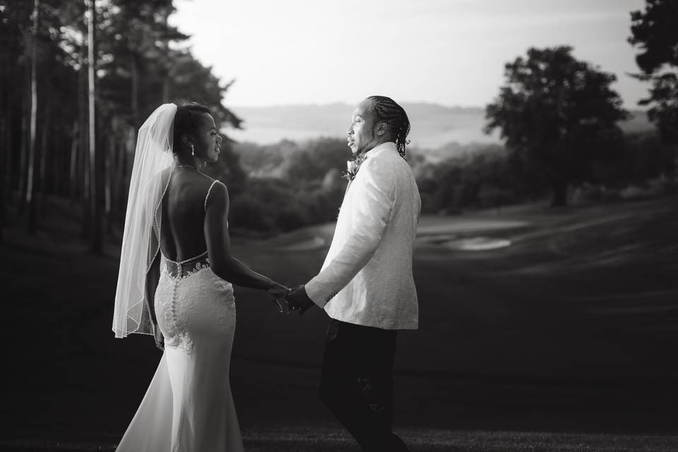 Bride and groom portrait