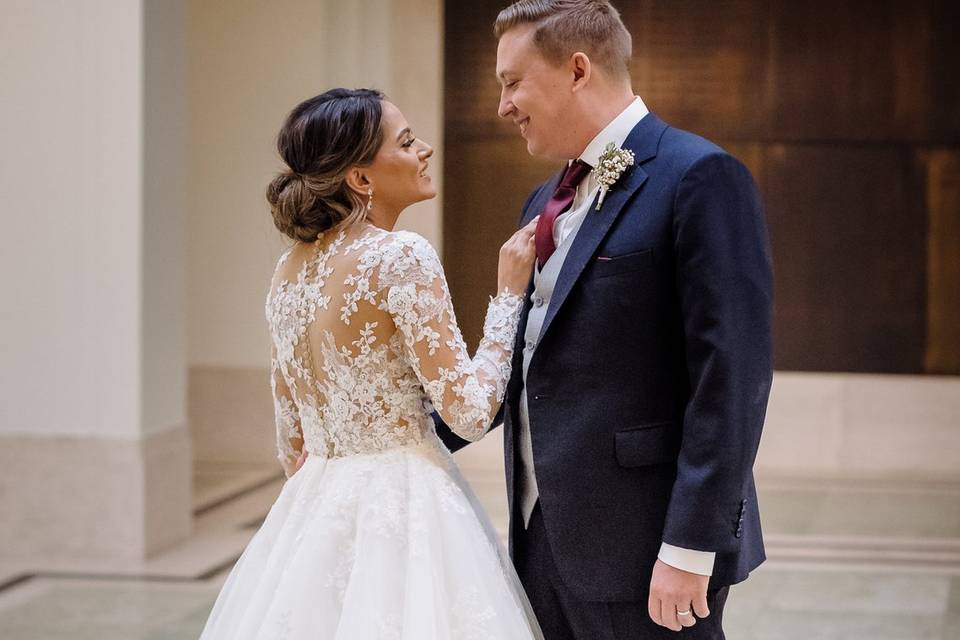 Bride and groom portrait