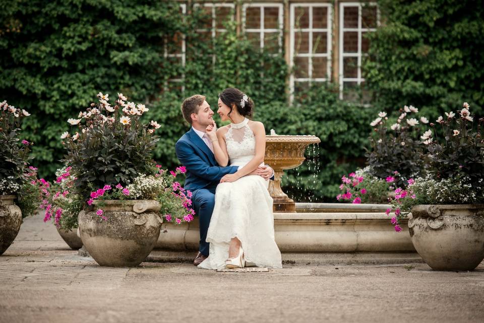 A moment in the courtyard