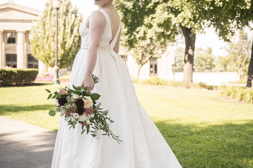 Bespoke elegant wedding dress