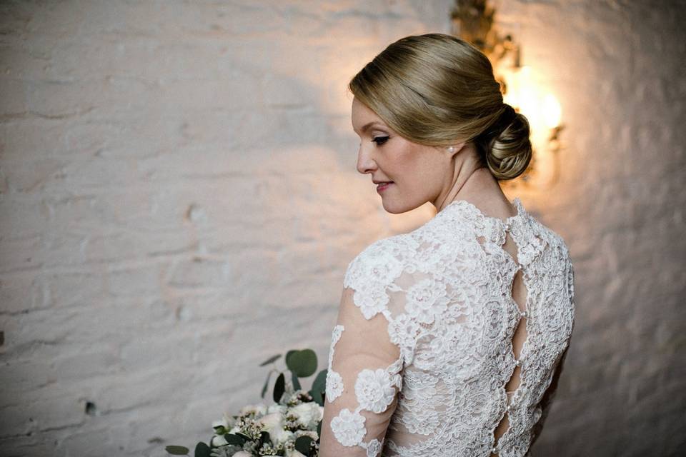 Bespoke lace wedding dress