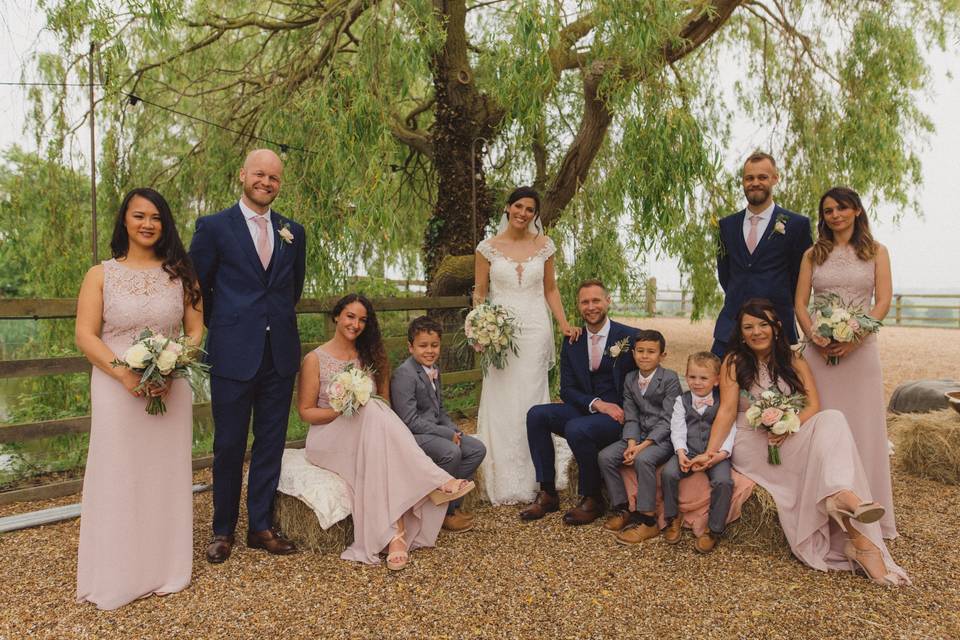 Lucy in Needle & Thread for her Autumn Wedding at Odo's Barn in Kent