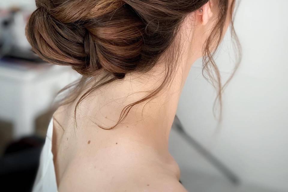 Romantic low bun