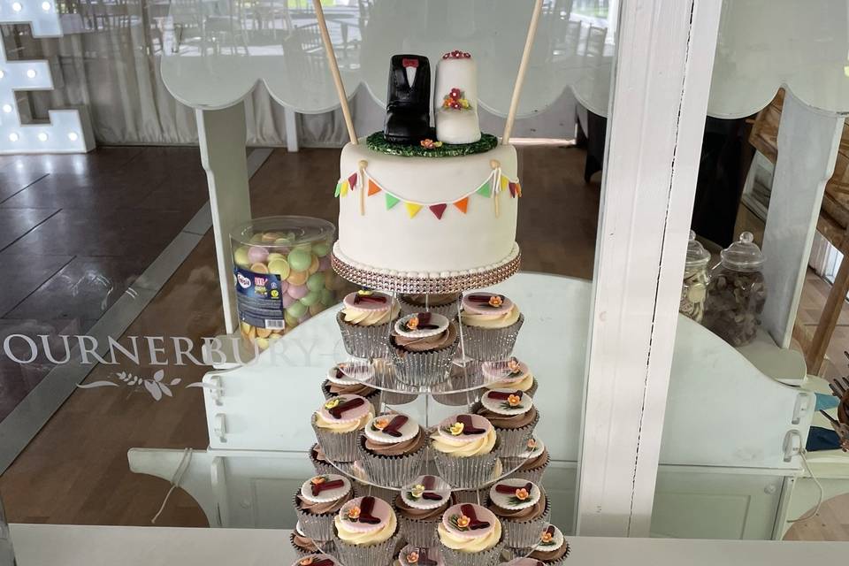 Themed cupcake tower