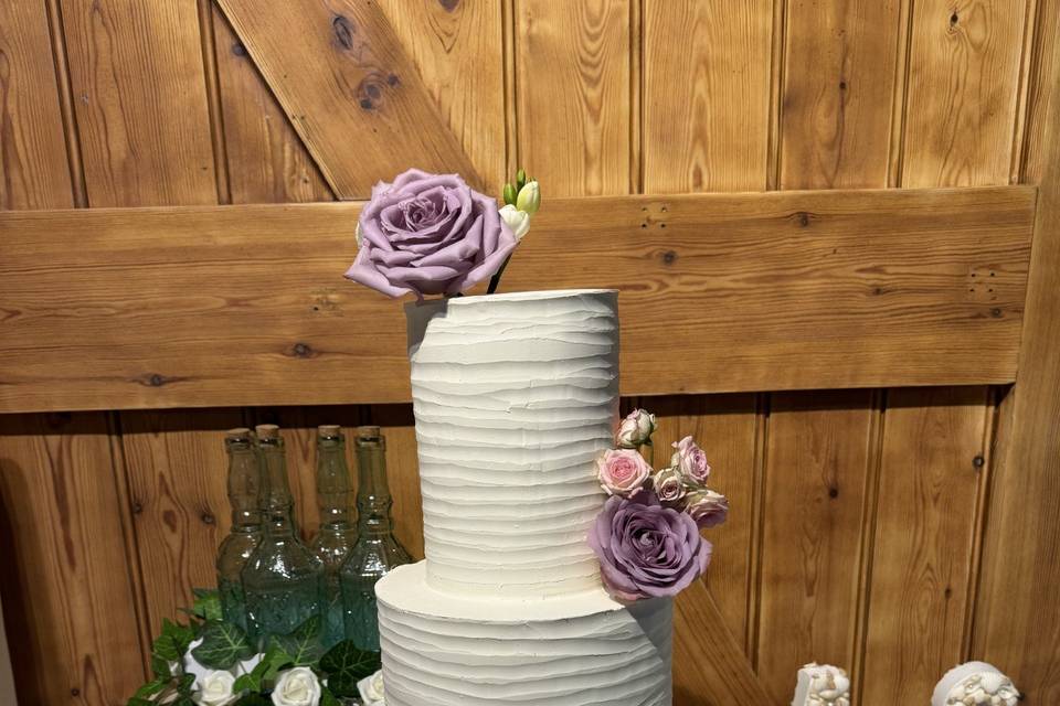 Rustic with silk flowers