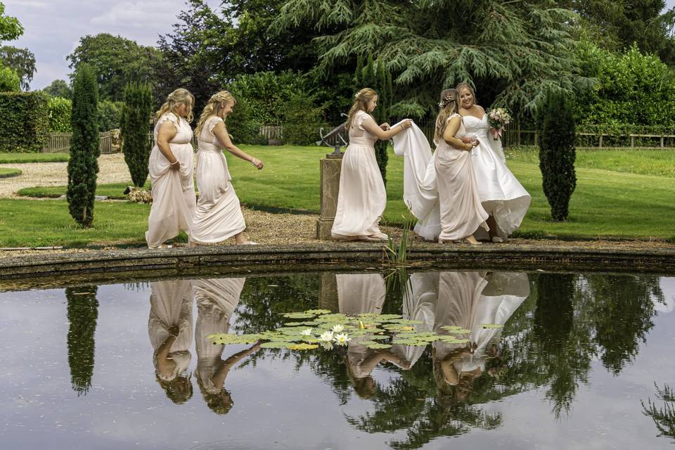 Bridesmaids Reflecting