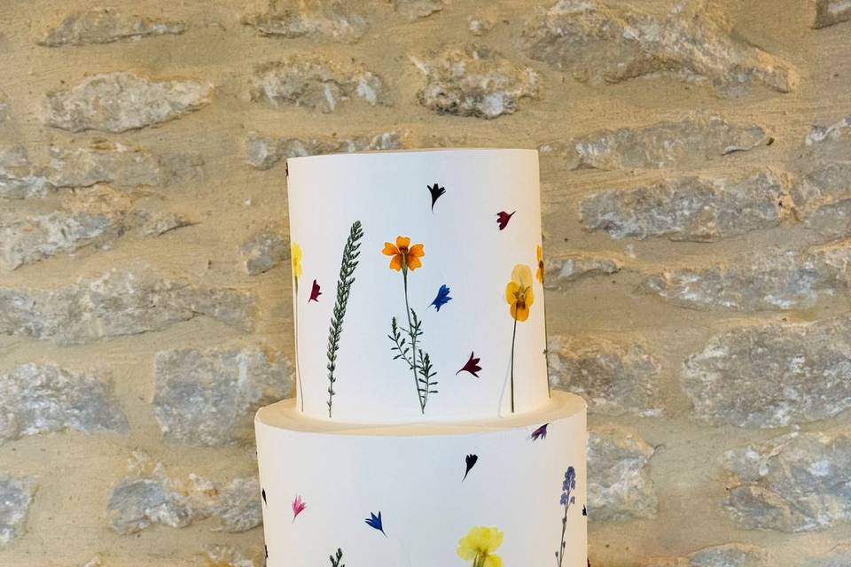 Pressed edible flowers