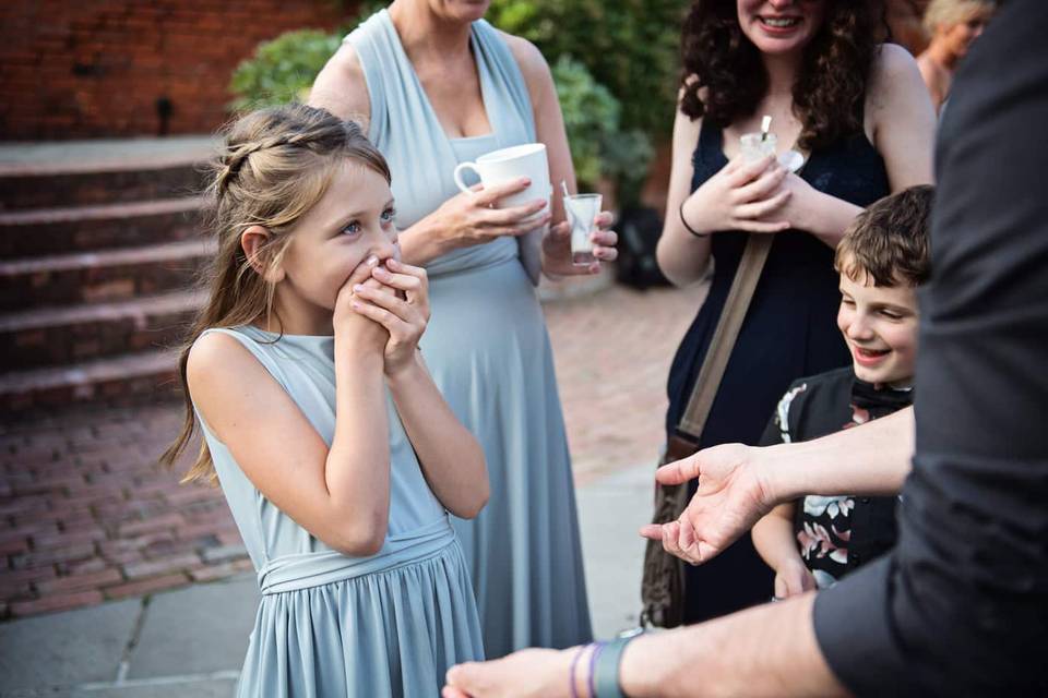 Bridesmaid's reaction