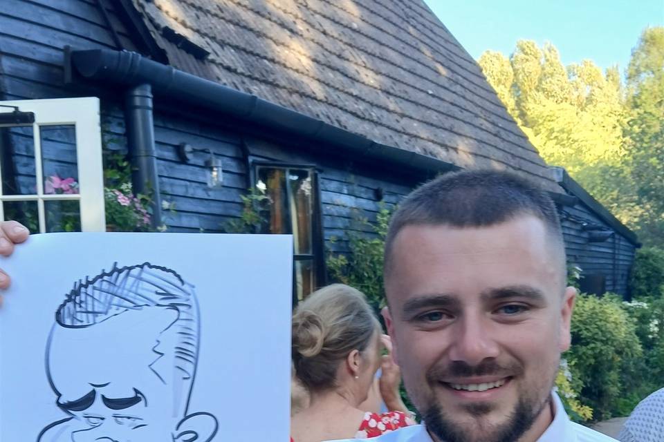 Caricature at the reception