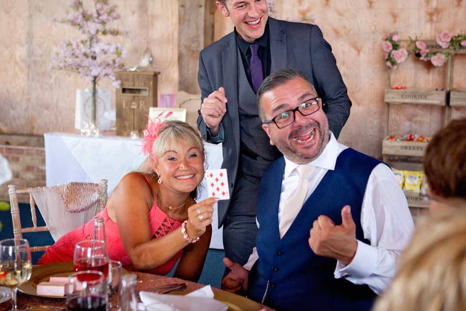 Wedding breakfast card magic