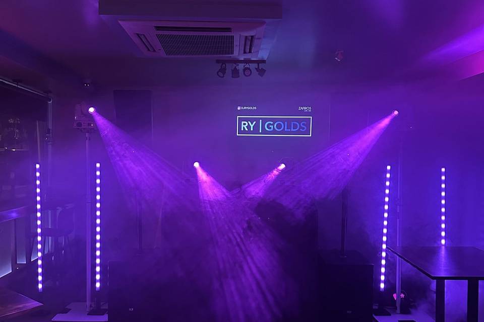 Wedding Setup with haze