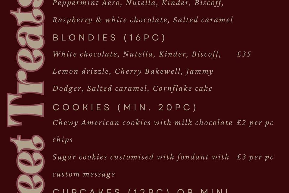 Afternoon Tea Menu (page 3)