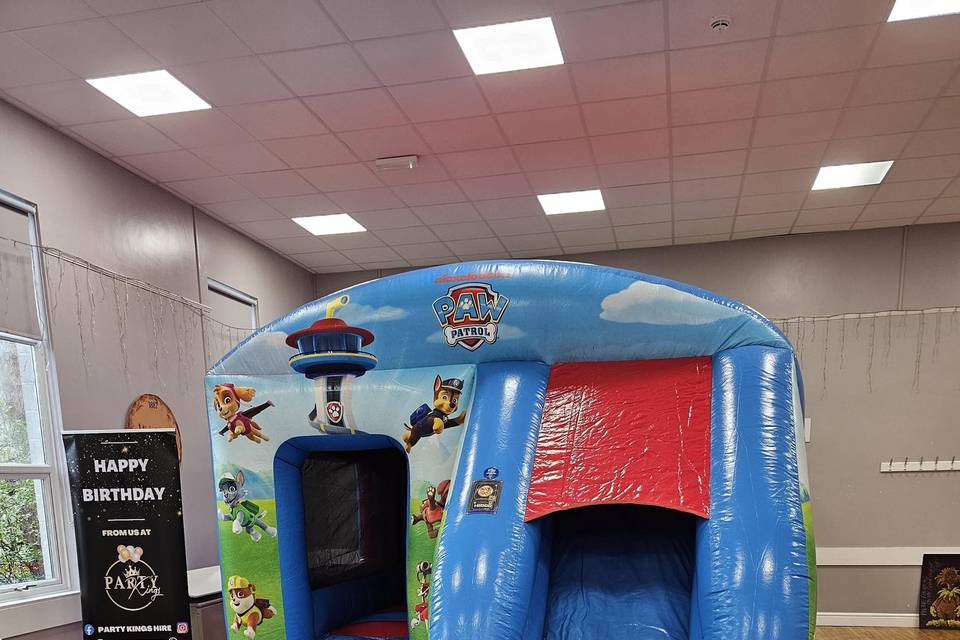 Paw patrol bouncy castle slide