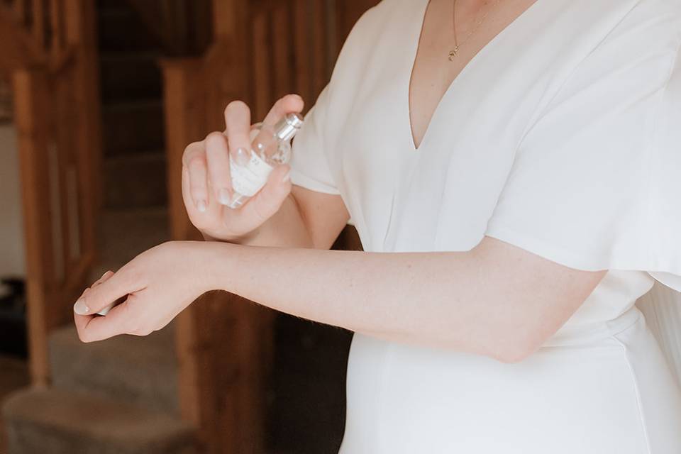 Christine on her wedding day