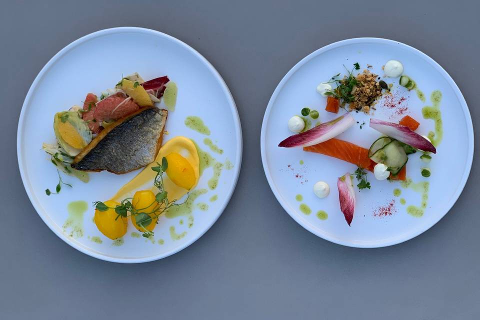 Fish Starter and Dessert