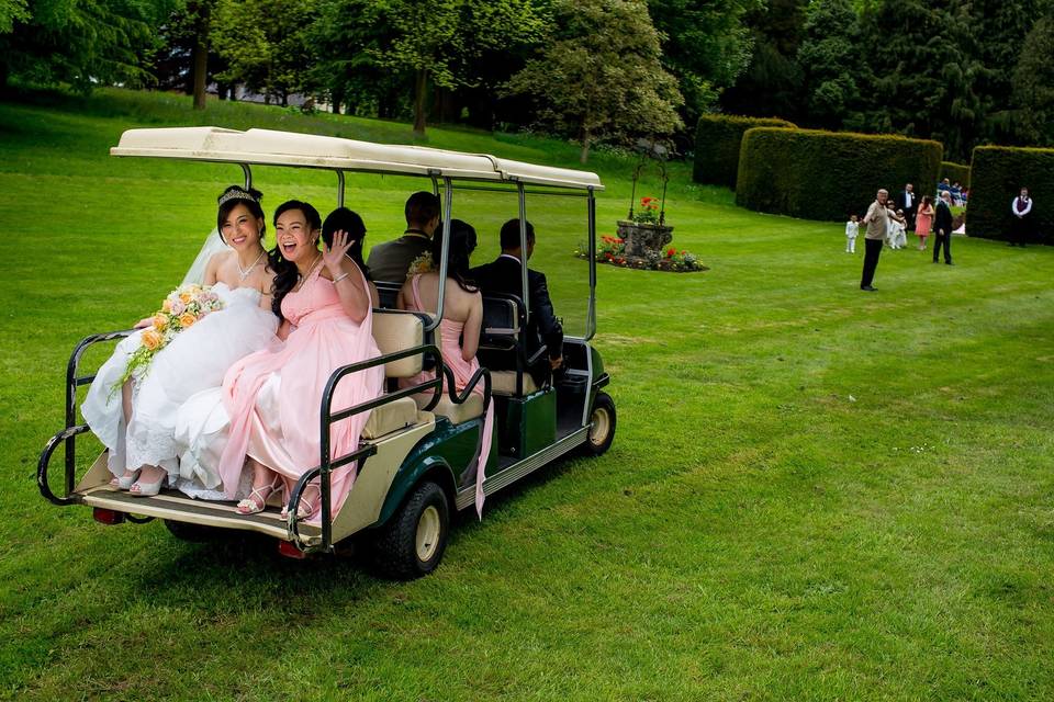 Fun wedding transportation