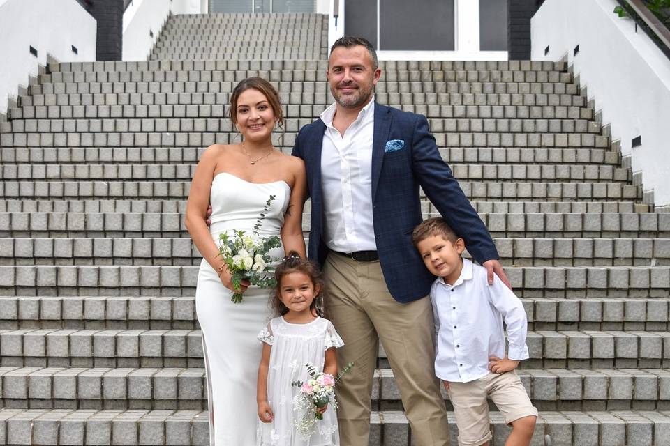 Small family wedding