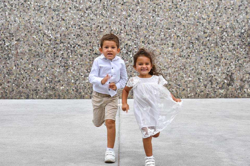 Fun with the couple's children