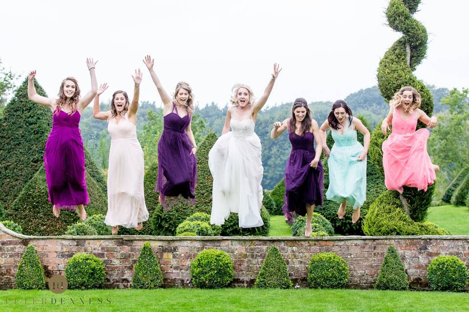 Fun with the bridal party