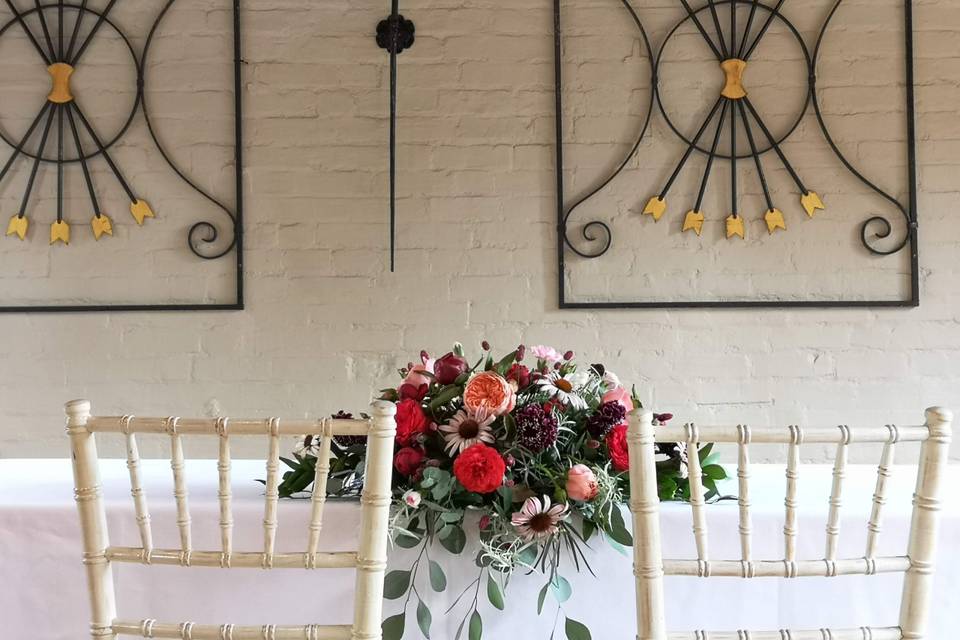 Head table flowers