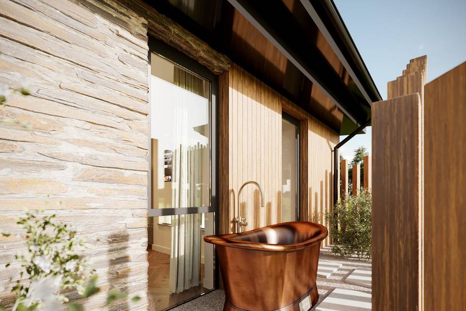 Hyllside Suite Terrace Bath
