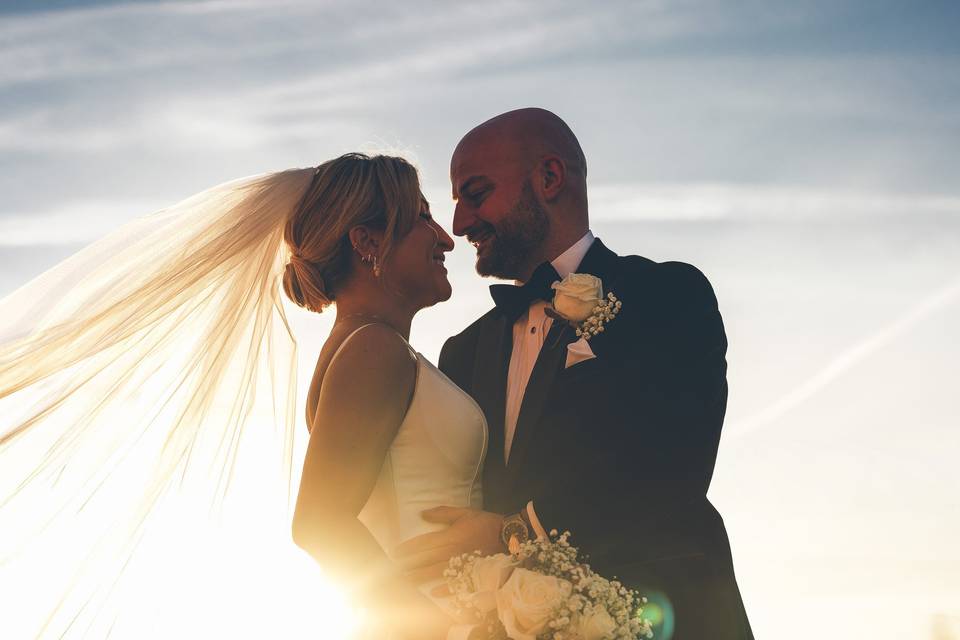 Bride & Groom Sunset