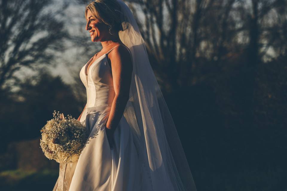 Perfect lighting bridal shot