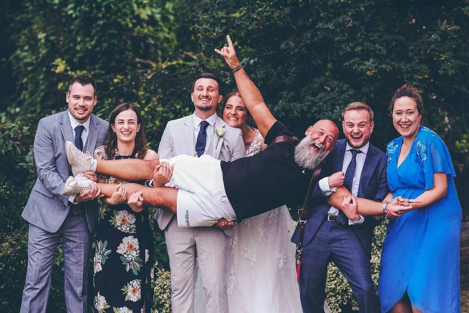 Jason Jumping in the wedding