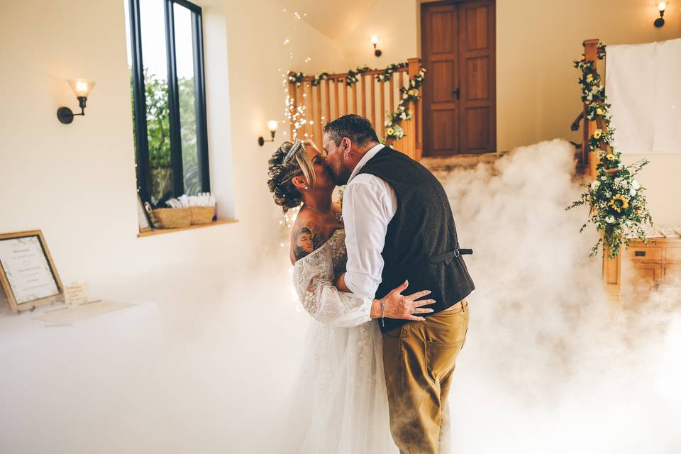 Smoke machine wedding entrance