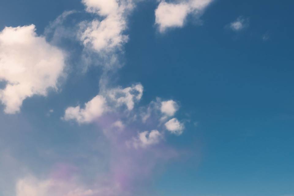 Bride & Groom smoke bomb