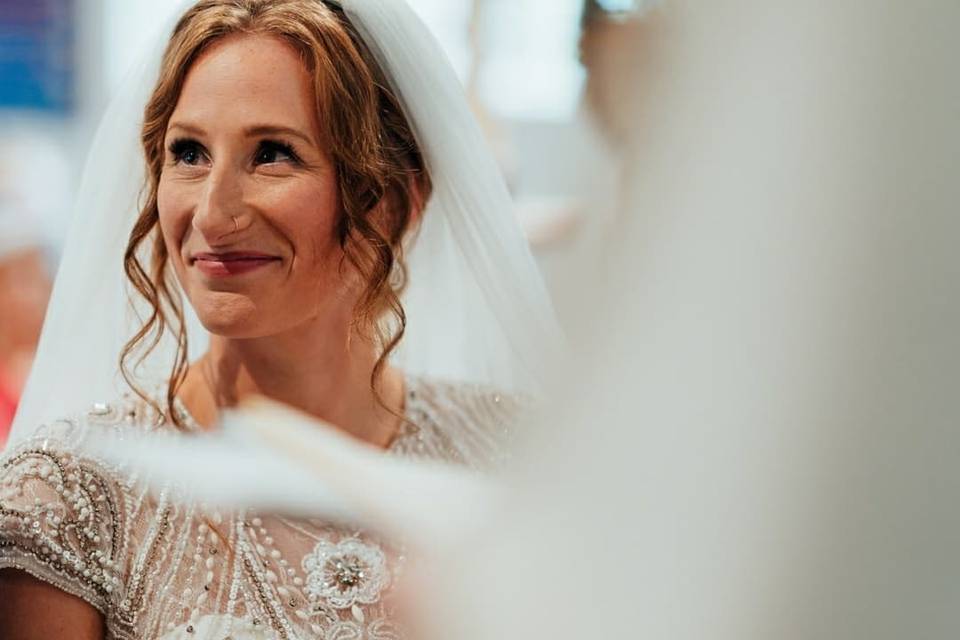 Bride with glasses