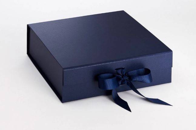 Navy large gift box