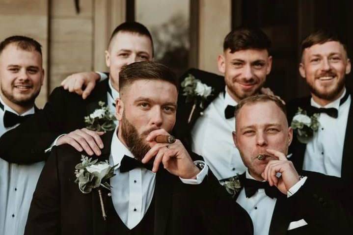 Black Tie Groomsmen Suits