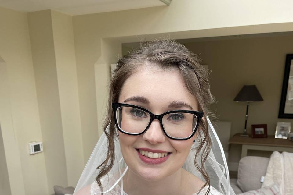 Bride with glasses