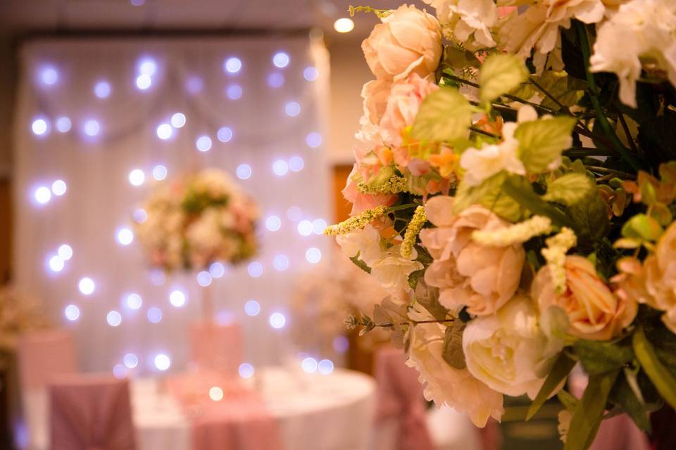 Fairy Light Floral Wall