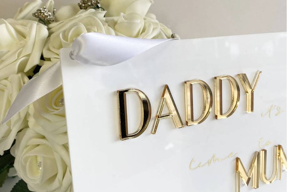 A5 wedding hang sign