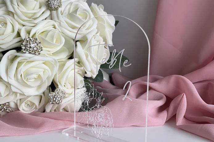 Luxury Engraved Table Number