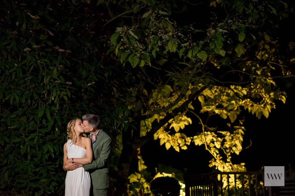 Twilight Kisses by the Pond