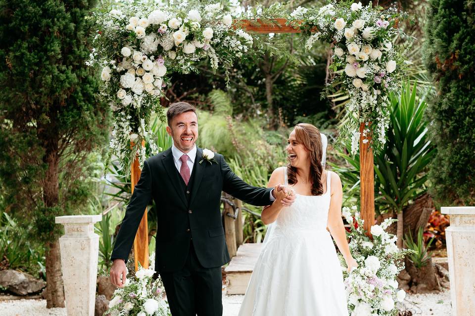 Happy aisle walk