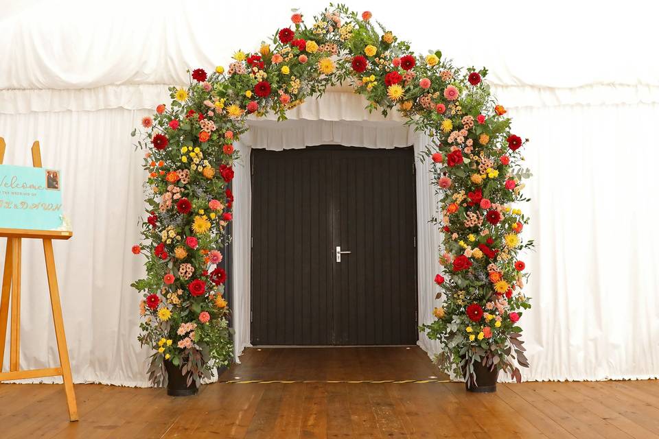 Autumnal Floral Arch