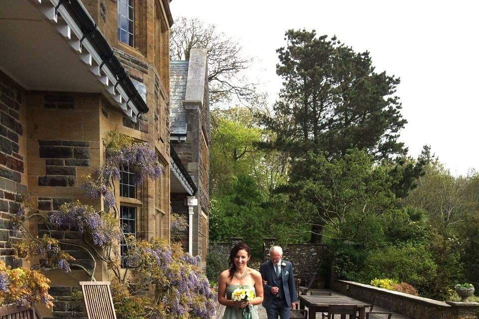 Heading to the ceremony