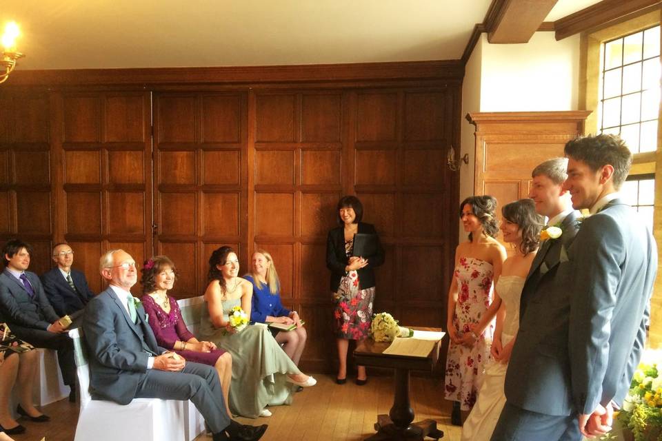 A little intimate ceremony