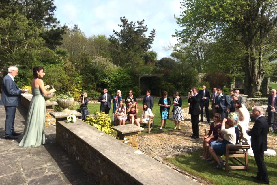 Speeches on the terrace