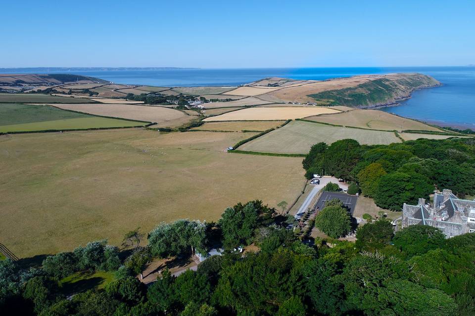 Ariel view out to Baggy point