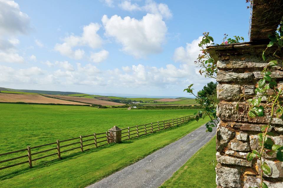 View from the drive out to the